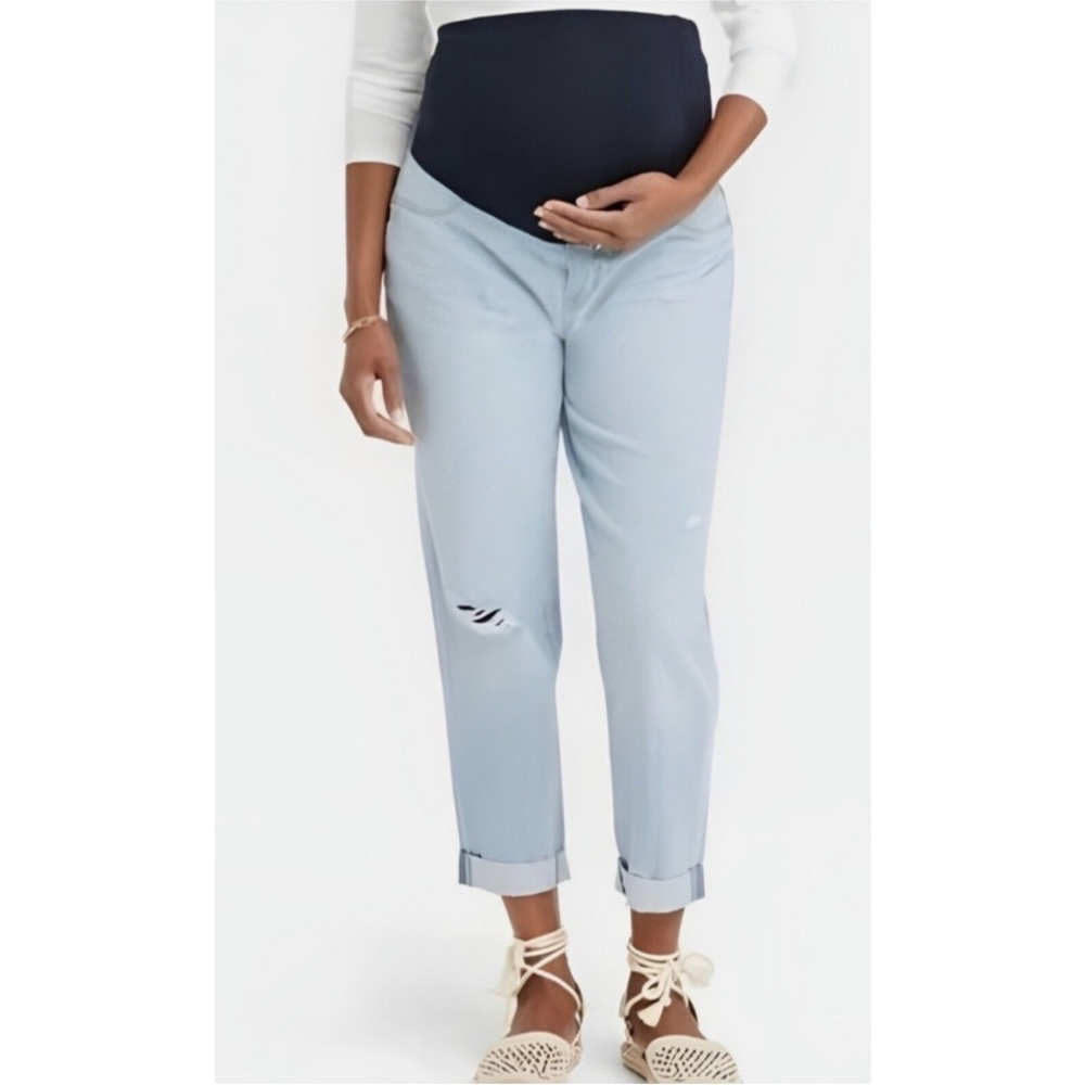 Isabel Maternity by Ingrid & Isabel Light Blue Boyfriend Jeans